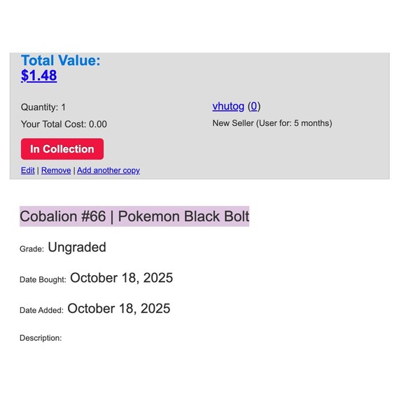 Cobalion 066/086 Sv: Black Bolt Holo - Picture 6 of 6